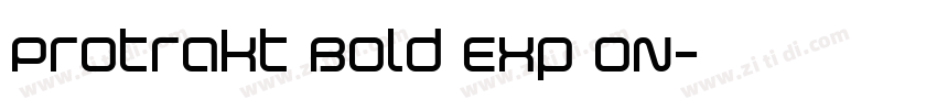 Protrakt Bold Exp On字体转换